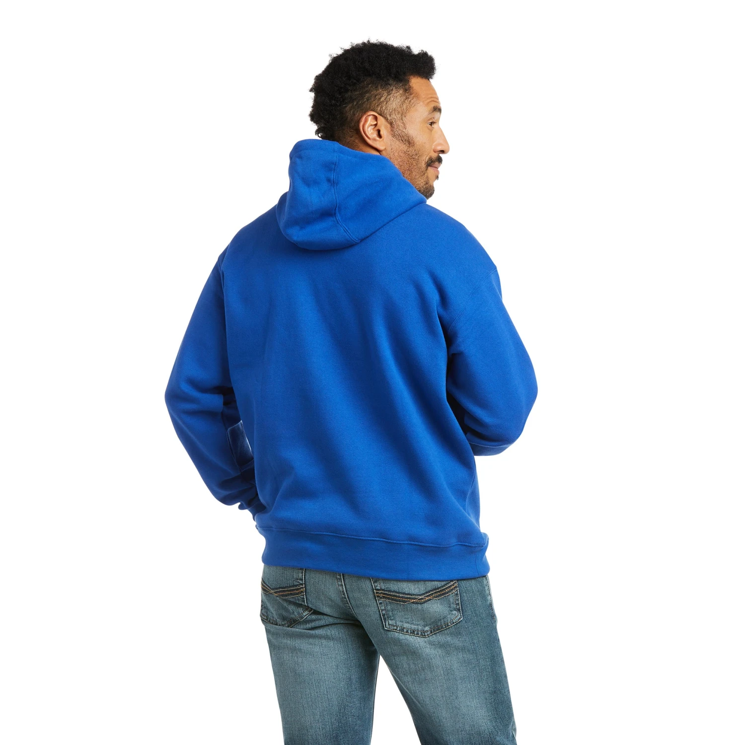 Ariat® Men's Basic Cobalt Embossed Hoodie 10037259 - Image 2