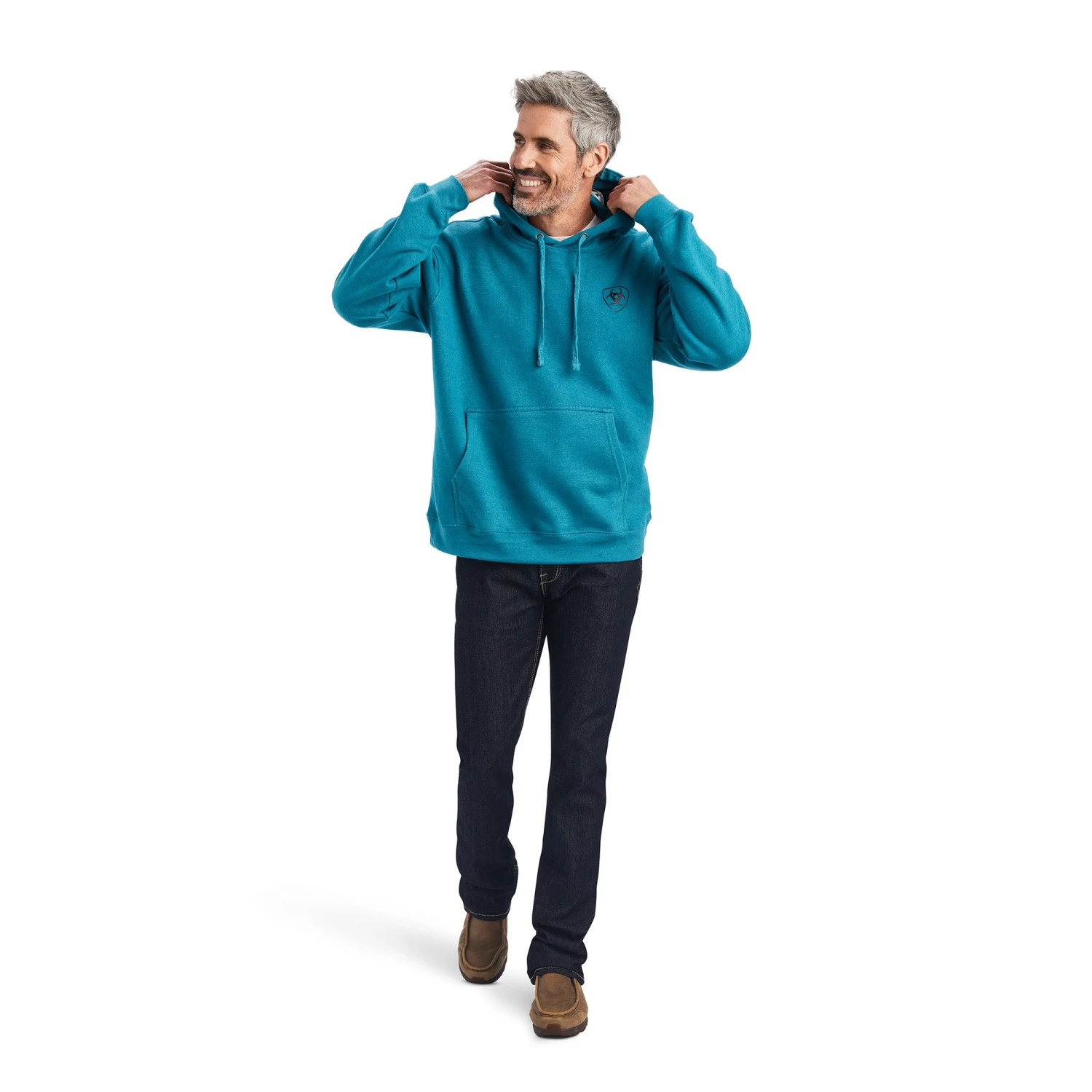 Ariat® Men's Desert Sun Ocean Depths Hooded Sweatshirt 10041726 - Image 4