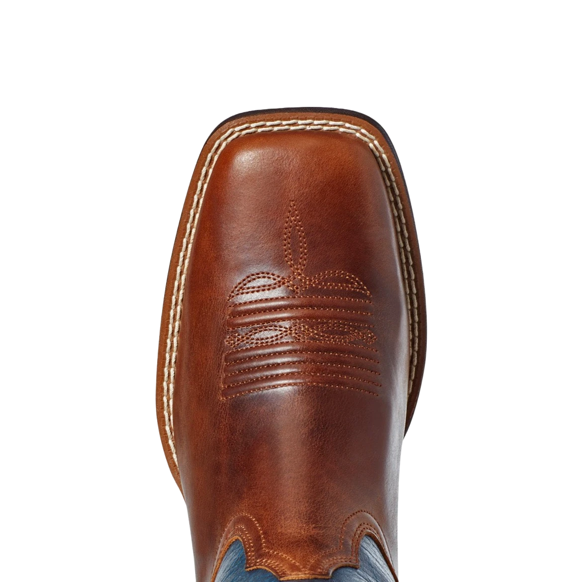 Ariat Ladies West Bound Russet Rebel & Navy Square Toe Boots 10035986 - Image 2