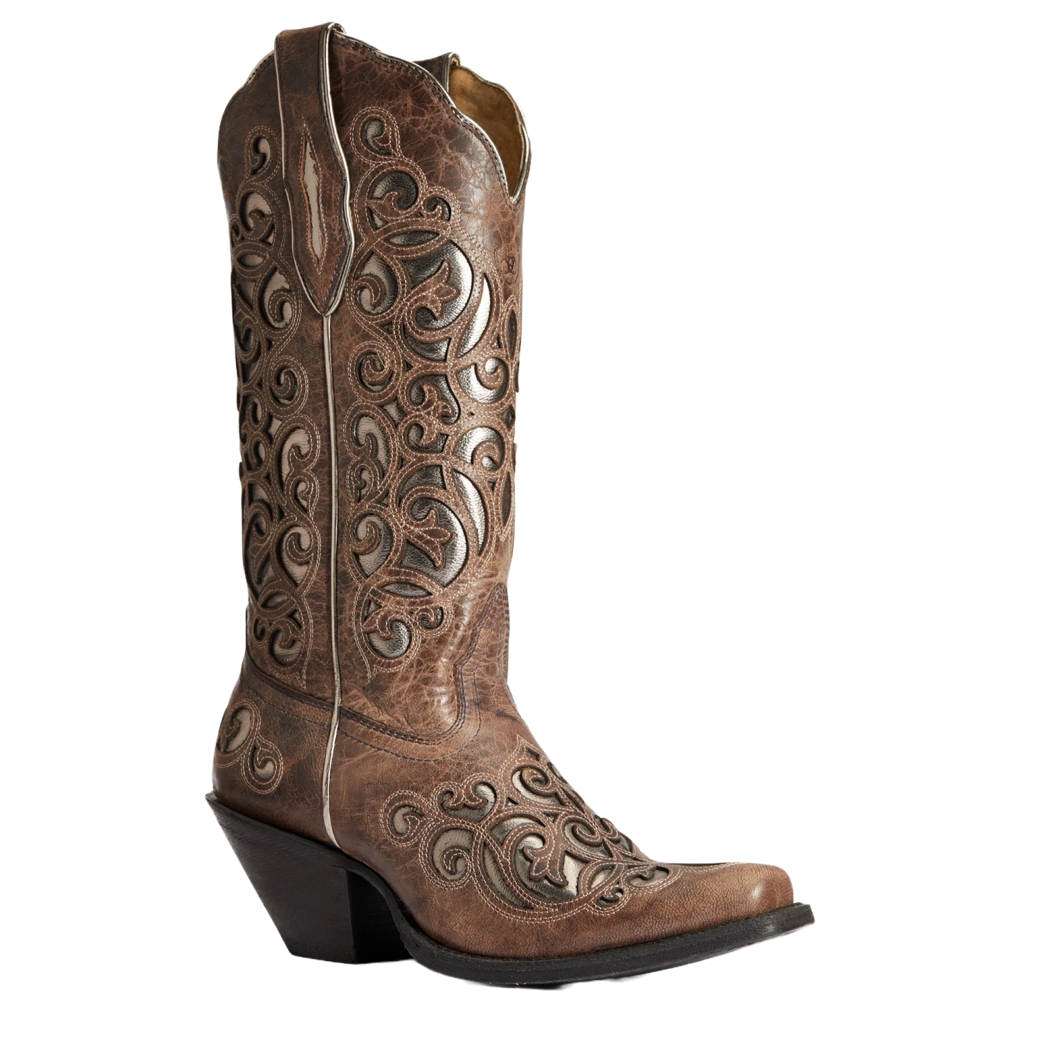 Ariat® Ladies Crackled Taupe & Gunmetal Divine Boots 10034110