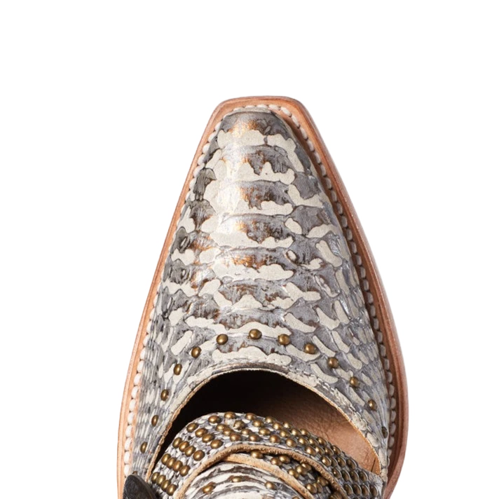 Ariat Ladies Dixon Rock 'N' Roll Silver Snake Print Booties 10036016 - Image 2