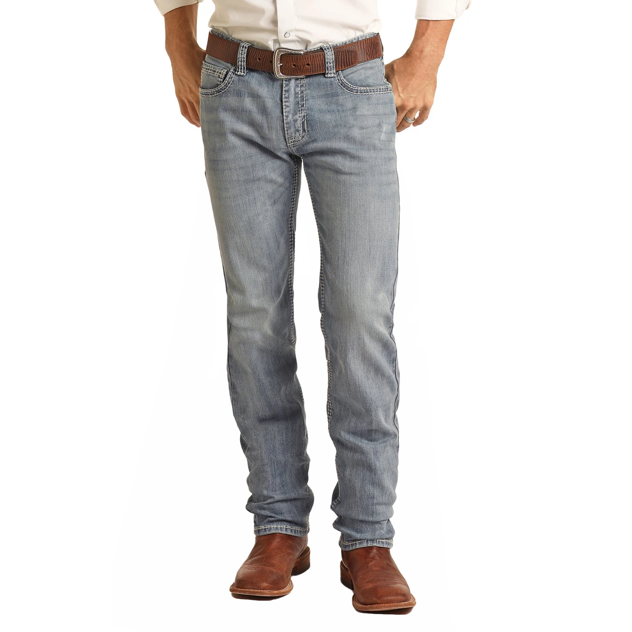 Rock & Roll Denim® Men's Revolver Straight Leg Jeans RRMD1RRZSG - Image 2